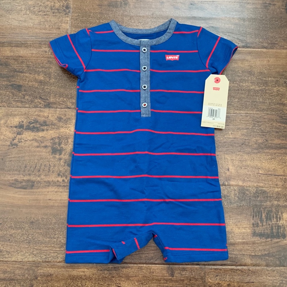 Levi's Chambray Henley Coverall, 18M, New!